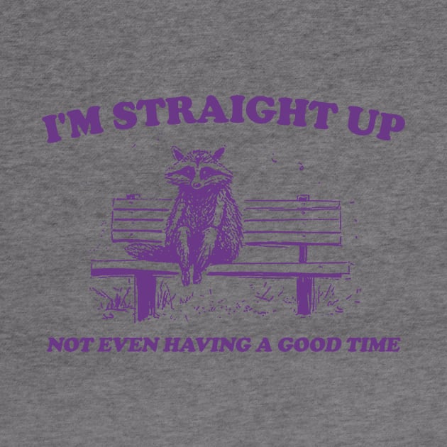 I'm Straight Up Not Even Having a Good Time, Raccoon Drawing T Shirt, Raccoon Meme T Shirt, Sarcastic T Shirt, Unisex by Y2KERA